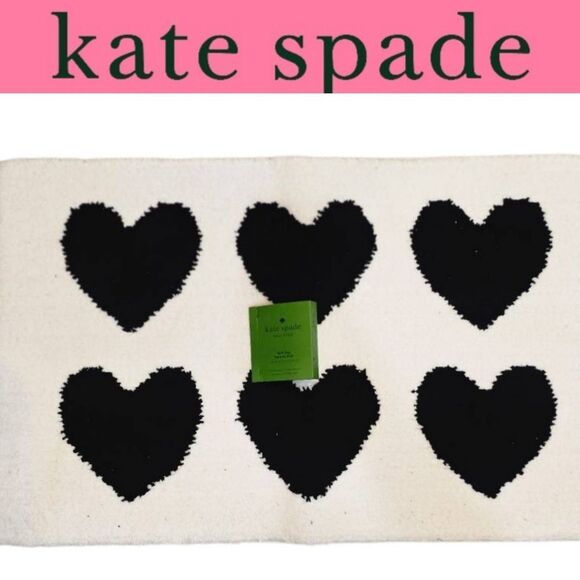 Kate Spade New York Heart Print Bath Rug - Picture 1 of 5